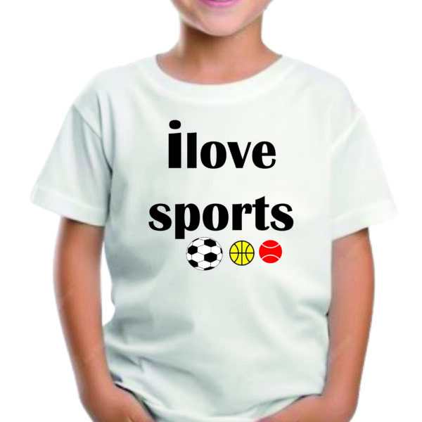 I love sports (Dryfeet Tshirt For kids)
