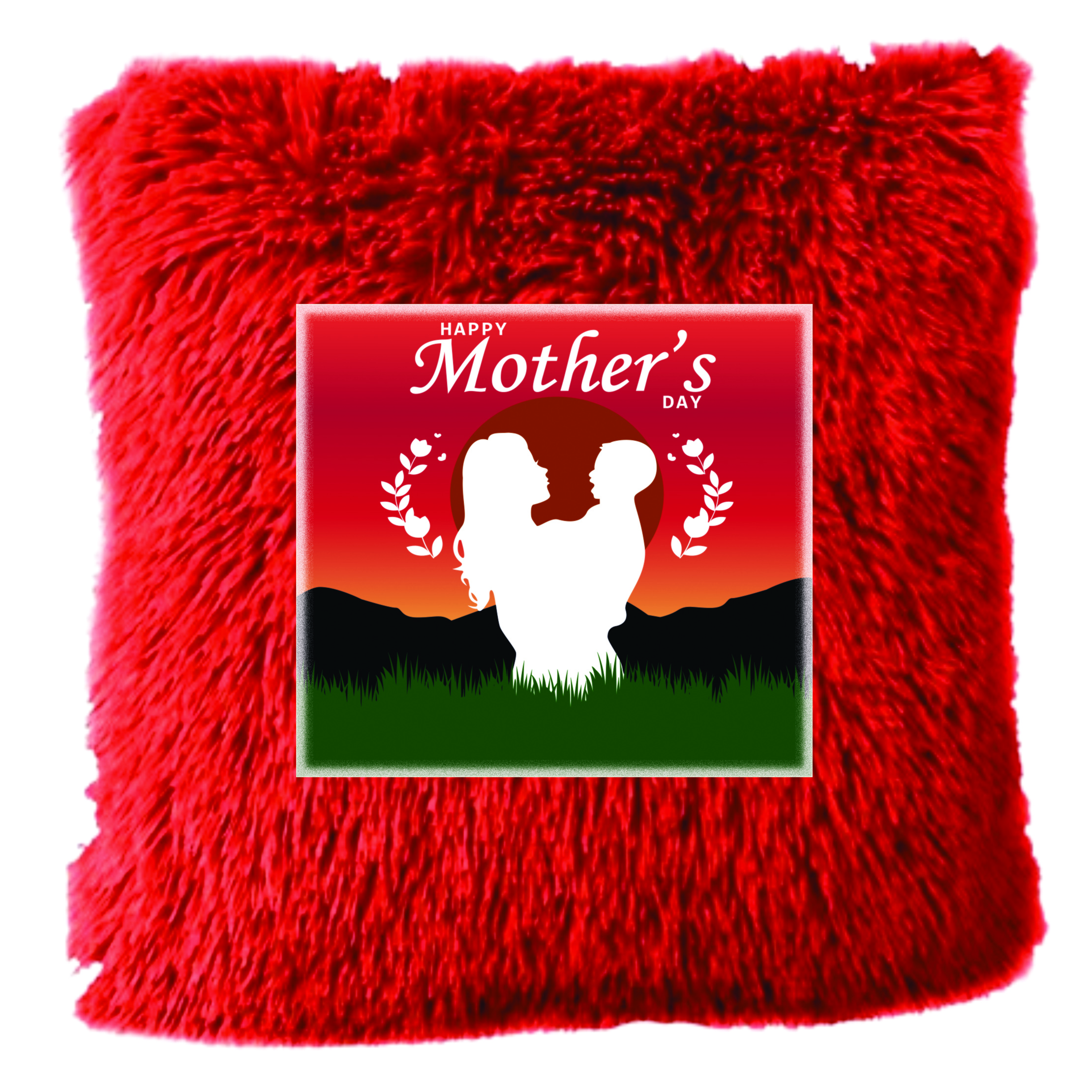Happy Mothers Day Fur Cushion (Printed)