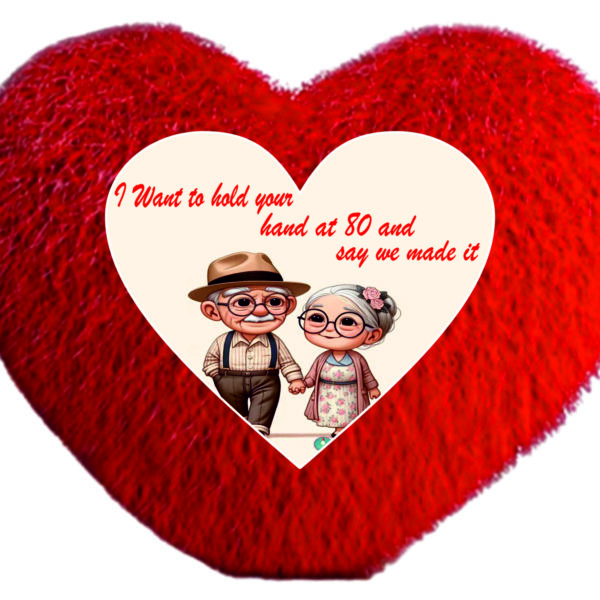 Heart shape Cushion I Want to hold your Hand at 80.